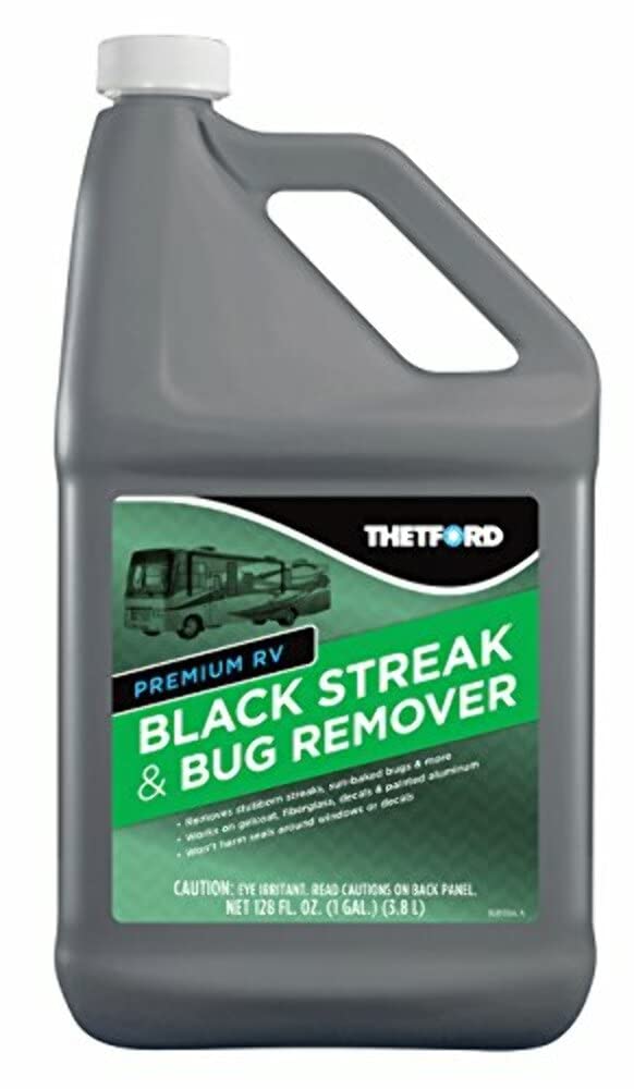 THETFORD Premium RV Black Streak and Bug Remover - Black Streak Cleaner for RVs/Boats/Cars/Trucks/Vans/Motorcycles - 1 Gallon 32511